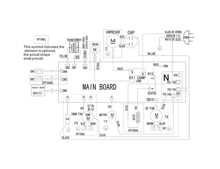 Wiring Diagram Diagram and Parts List for CRA07EPU112  Frigidaire Air Conditioner