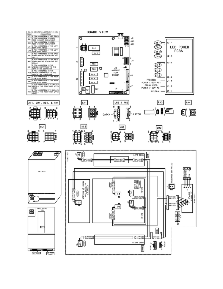 Wiring Schematic Diagram and Parts List for EI23BC35KS8A  Electrolux Refrigerator