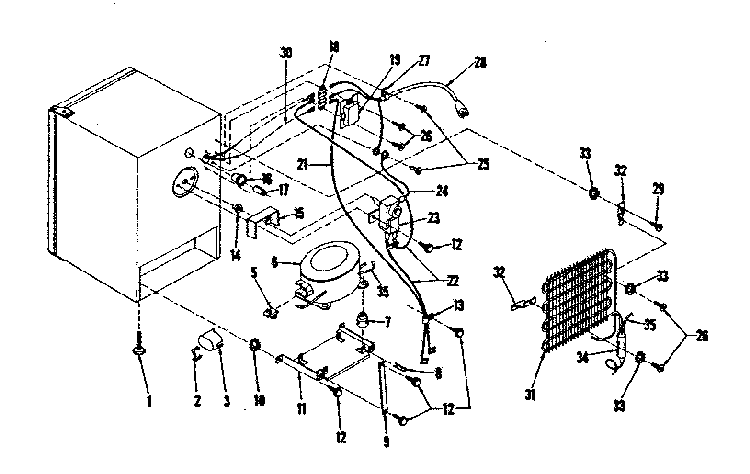 Unit Parts Diagram and Parts List for 1268904834  Kenmore Refrigerator