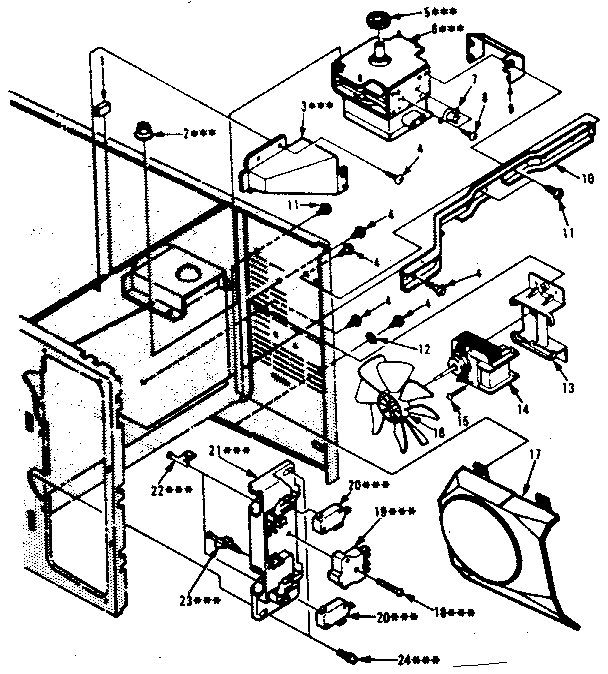 Switches & Microwave Parts Diagram and Parts List for 5648888600  Kenmore Microwave