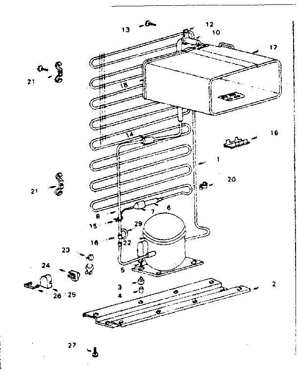 Cooling Unit Diagram and Parts List for 5648611180  Kenmore Refrigerator