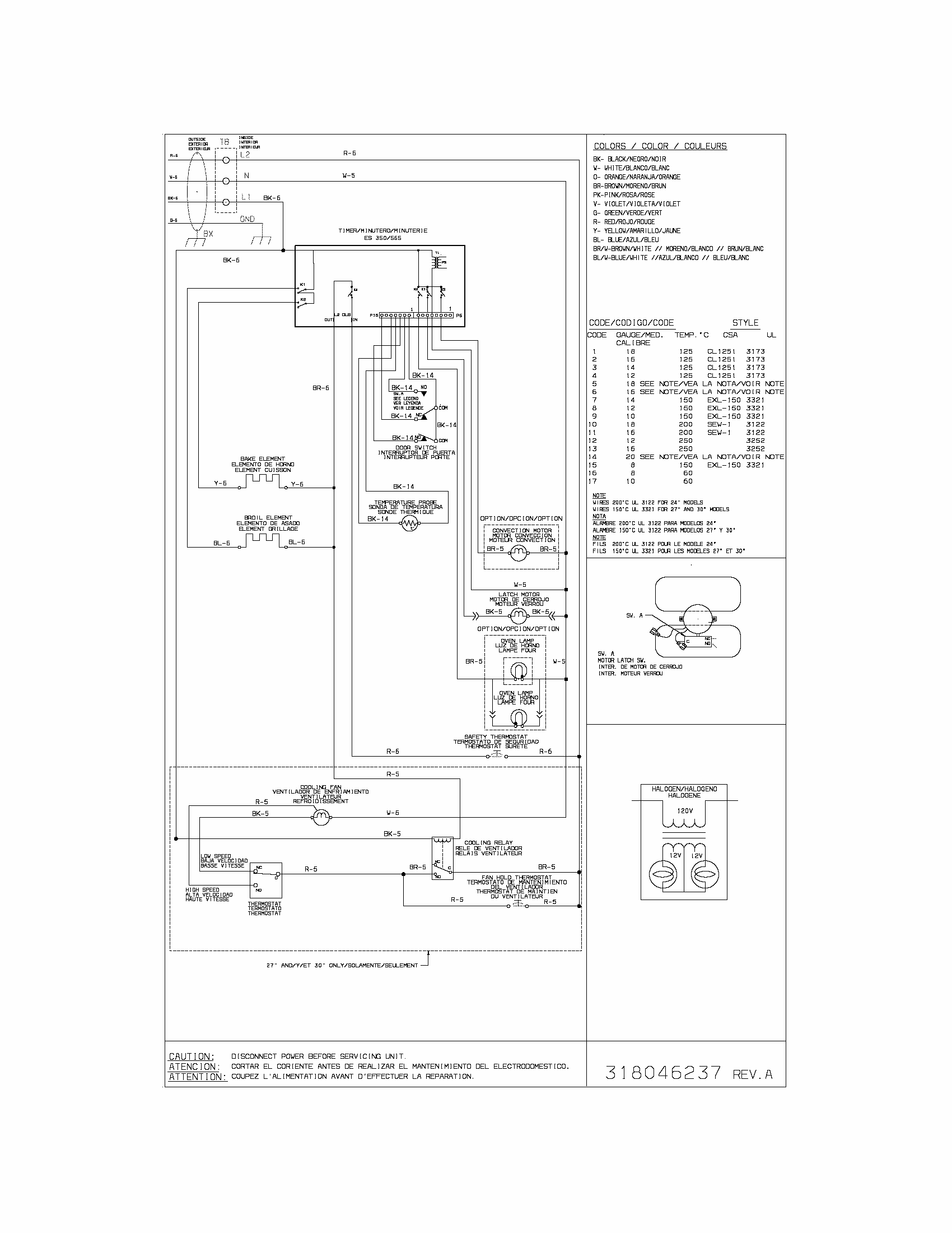 Wiring Diagram Diagram and Parts List for 79047834401  Kenmore Wall Oven