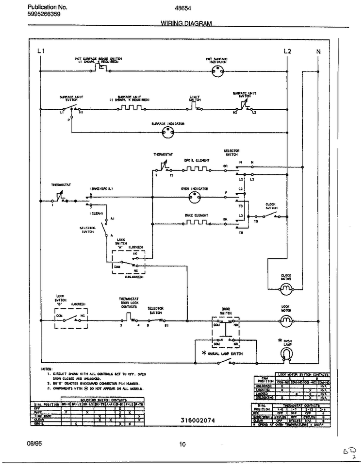 Wiring Diagram Diagram and Parts List for 486547A  Frigidaire Range