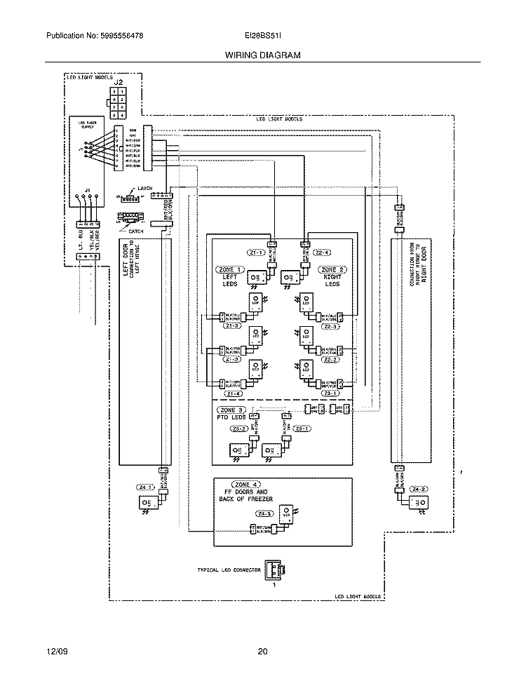 WIRING DIAGRAM Diagram and Parts List for EI28BS51IS0  Electrolux Refrigerator