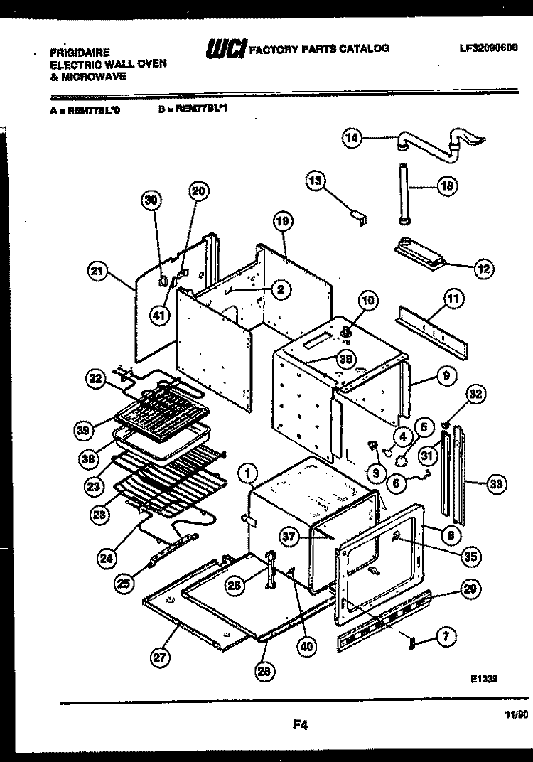 LOWER BODY PARTS Diagram and Parts List for REM77BLB0  Frigidaire Microwave Oven Combo