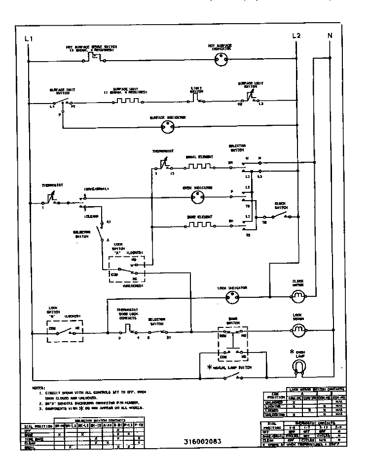 WIRING DIAGRAM Diagram and Parts List for TEF357BCWA  Tappan Range