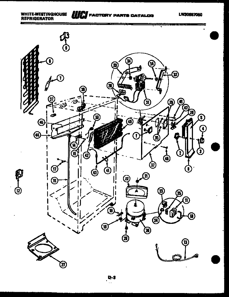 CABINET AND INSTALLATION PARTS Diagram and Parts List for AS168K2K1  Frigidaire Air Conditioner