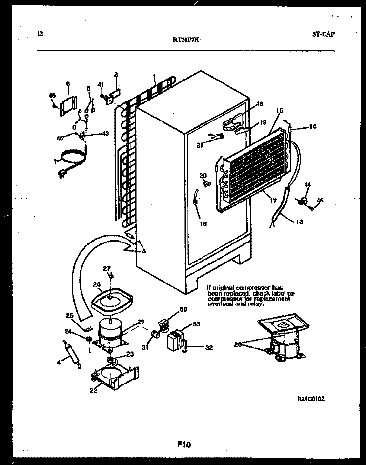 SYSTEM AND AUTOMATIC DEFROST PARTS Diagram and Parts List for RT21F7WX3D  Gibson Refrigerator