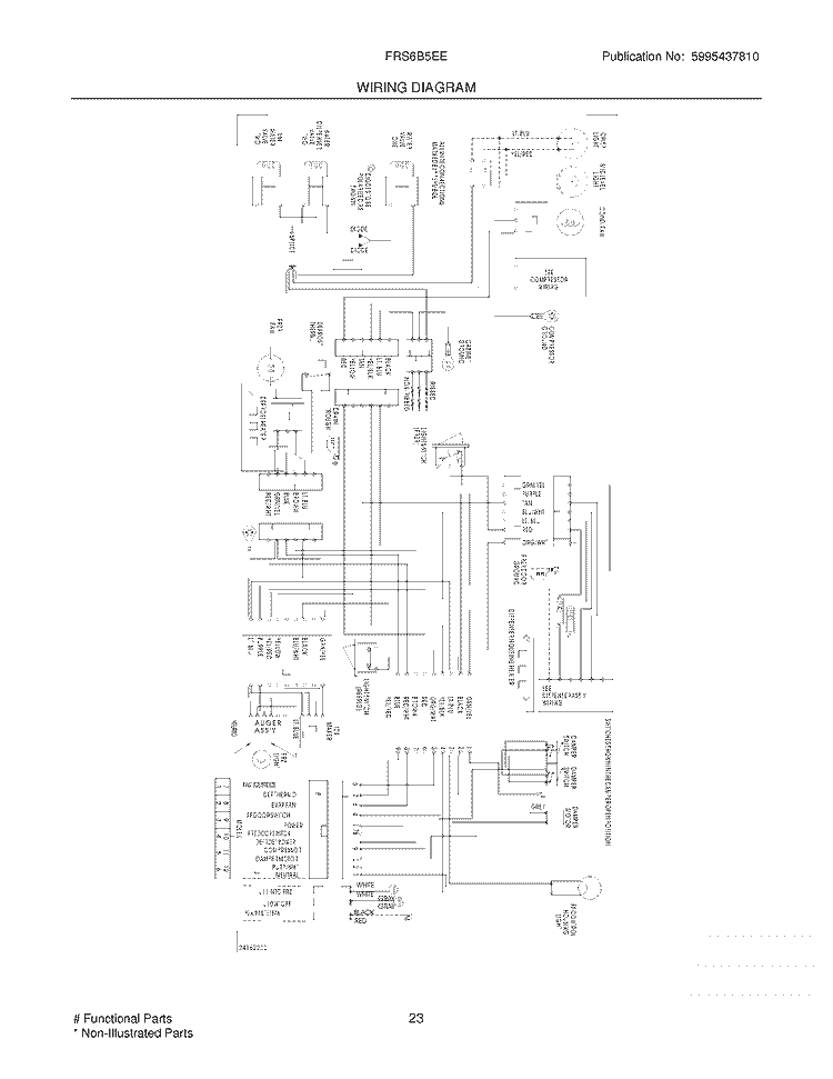 WIRING DIAGRAM Diagram and Parts List for FRS6B5EEQ1  Frigidaire Refrigerator