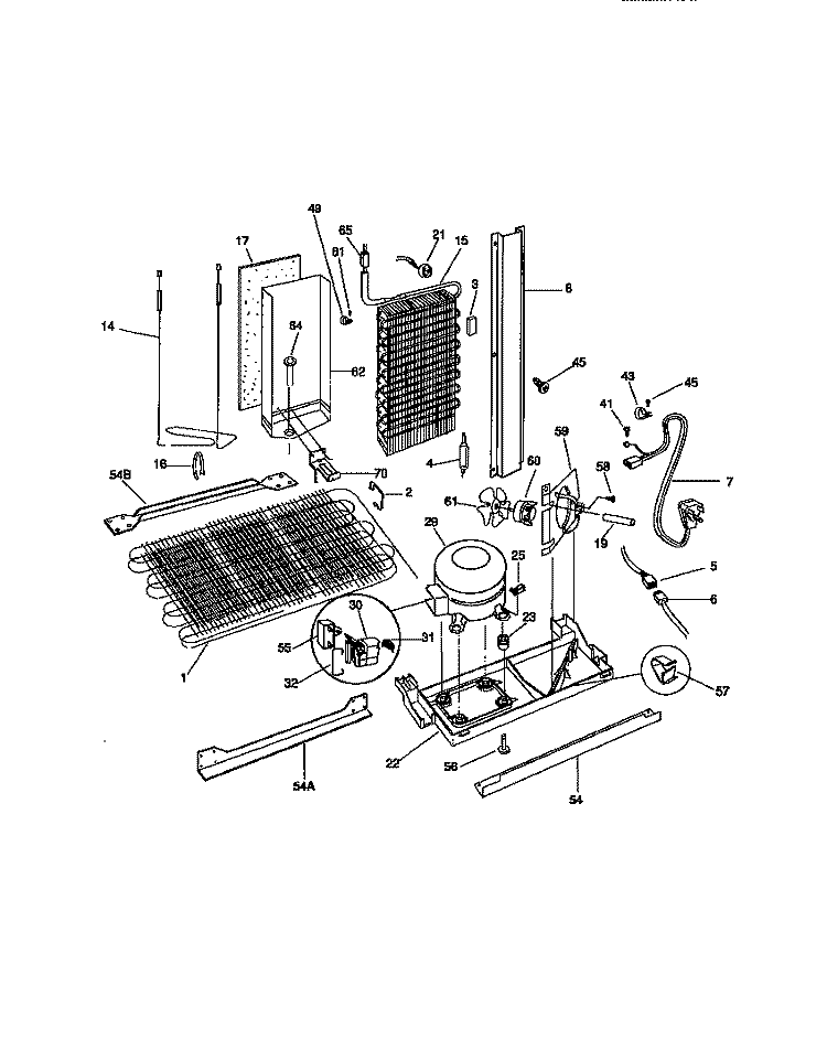 SYSTEM Diagram and Parts List for MRS20BRCD0  Frigidaire Refrigerator