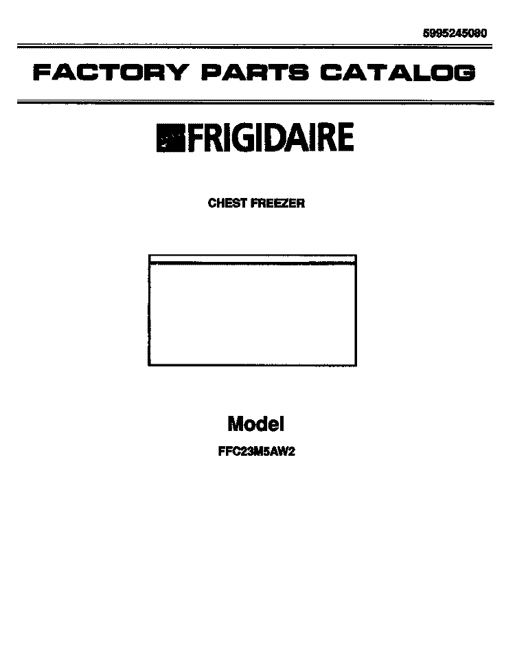 COVER Diagram and Parts List for FFC23M5AW3  Frigidaire Freezer