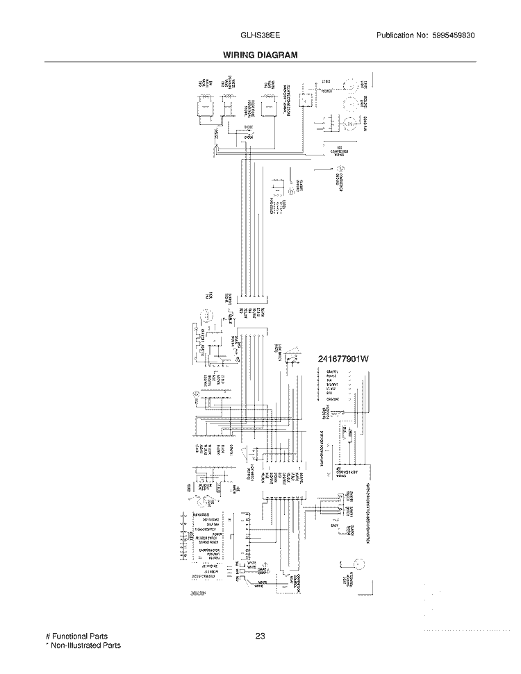 WIRING DIAGRAM Diagram and Parts List for GLHS38EEPB2  Frigidaire Refrigerator