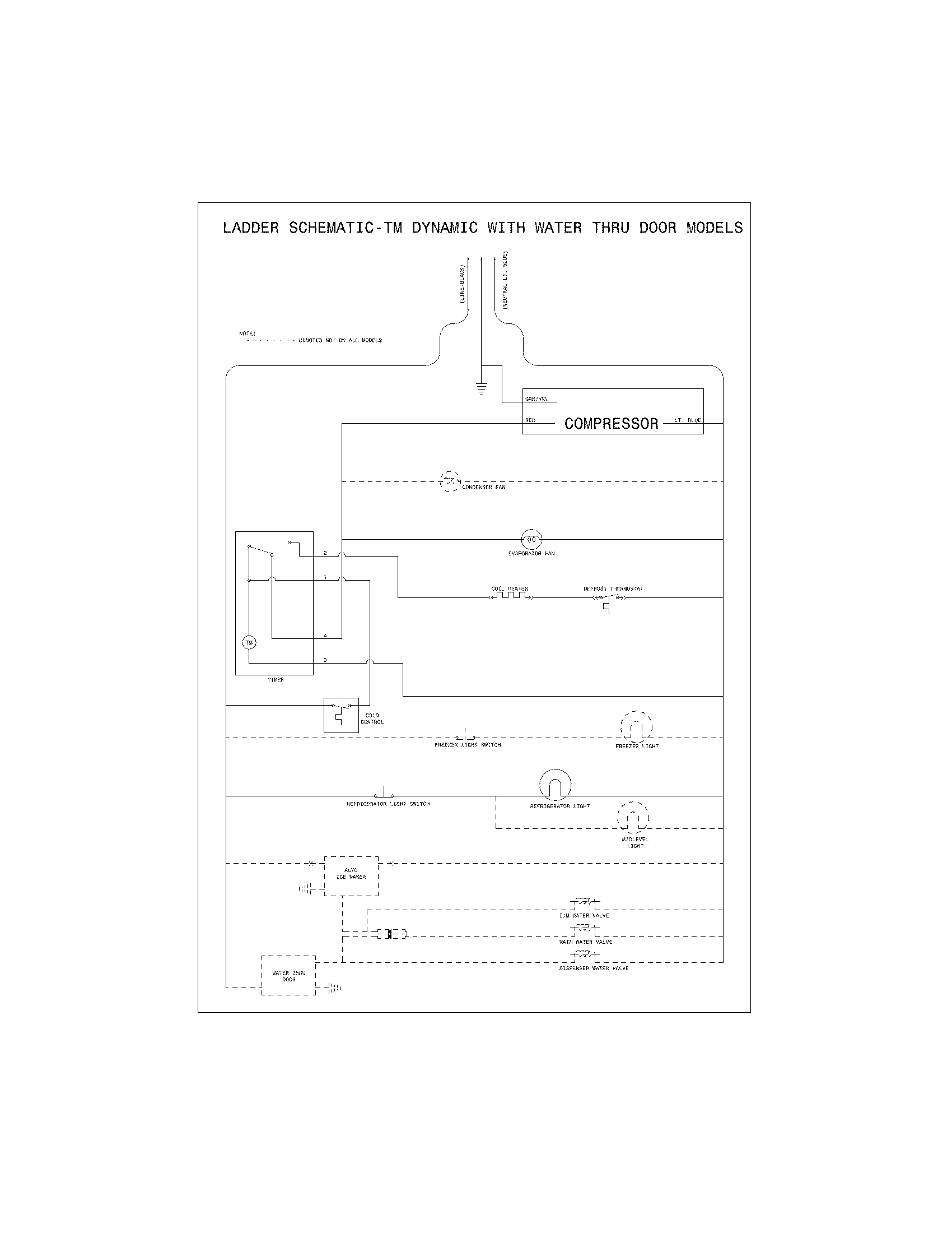 Wiring Schematic Diagram and Parts List for 2537888301F  Kenmore Refrigerator