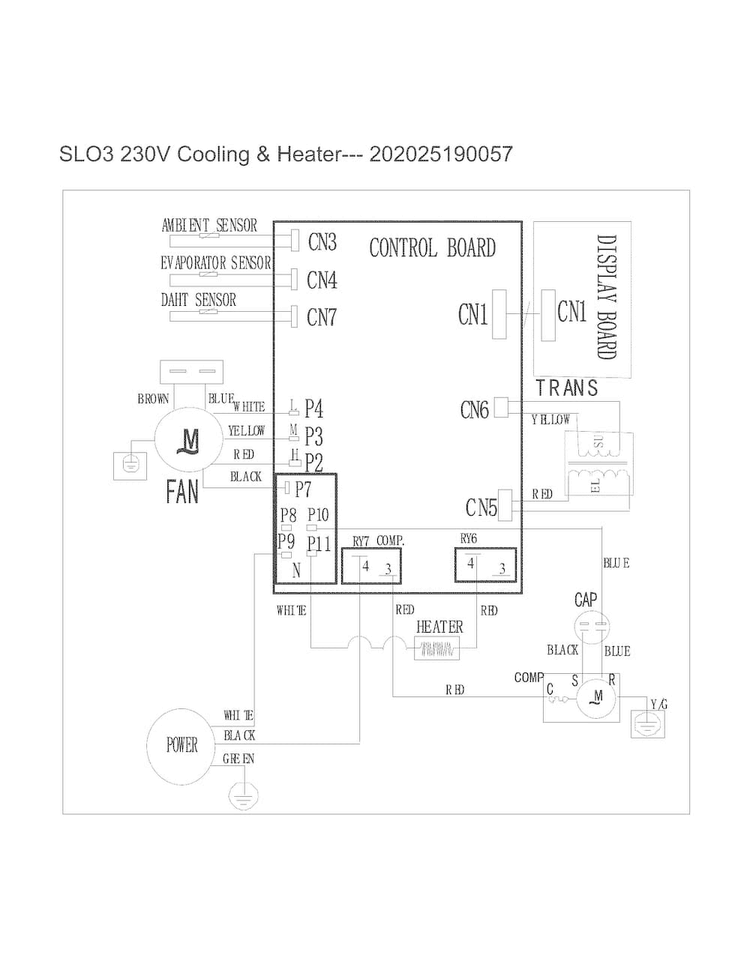 Wiring Diagram Diagram and Parts List for 25371124012  Kenmore Air Conditioner