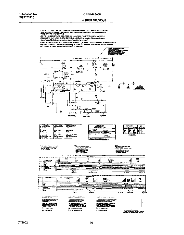 131826200 WIRING DIAGRAM Diagram and Parts List for CRER442AS2  Frigidaire Dryer
