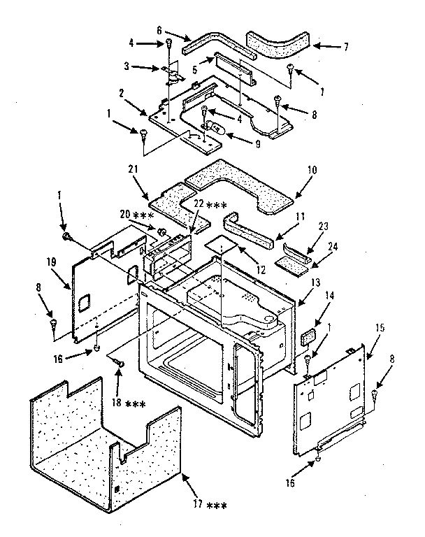 Cavity Parts-a Diagram and Parts List for 5648896380  Kenmore Microwave