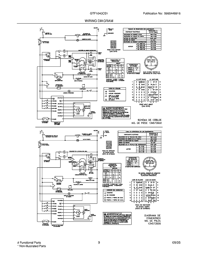 WIRING DIAGRAM Diagram and Parts List for GTF1040CS1  Gibson Washer