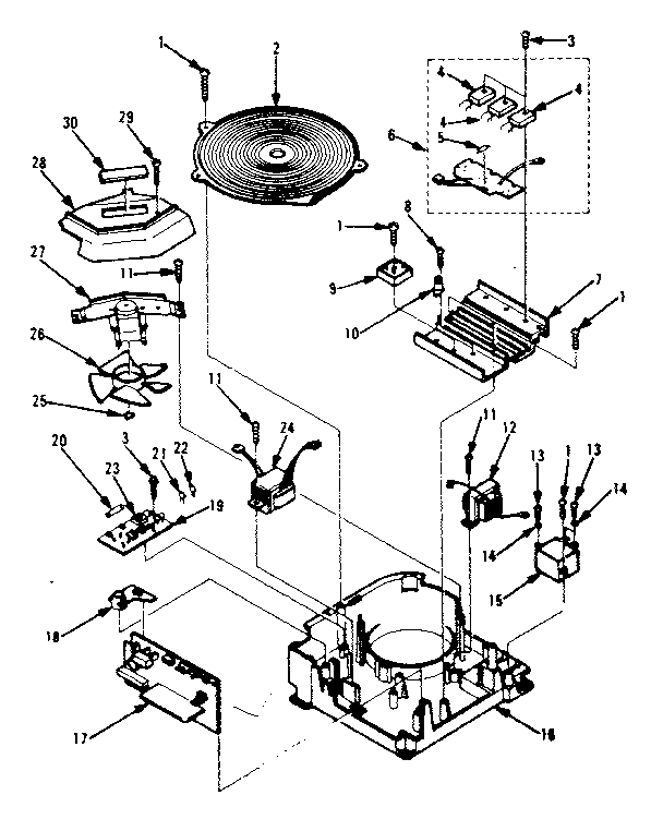 High Power Work Coil Diagram and Parts List for 5644488510  Kenmore Cooktop