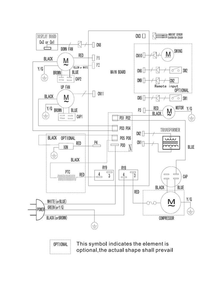 Wiring Diagram Diagram and Parts List for CPA12EDU111  Frigidaire Air Conditioner
