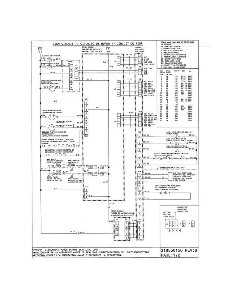 Wiring Diagram Diagram and Parts List for EW30GS65GSC  Electrolux Range