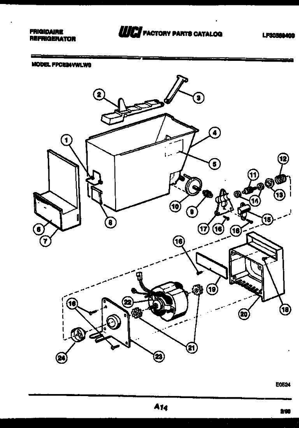 Frigidaire Wlw0 8 Diagram and Parts List for WLW0 V1 Frigidaire Washer