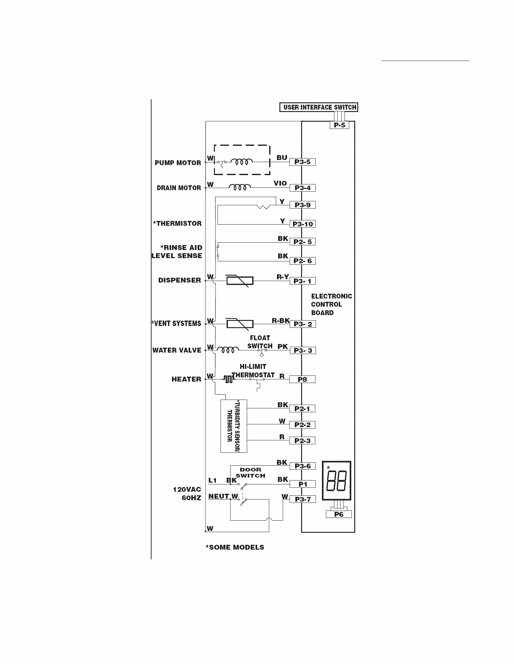 Wiring Diagram Diagram and Parts List for 58715378100B  Kenmore Dishwasher