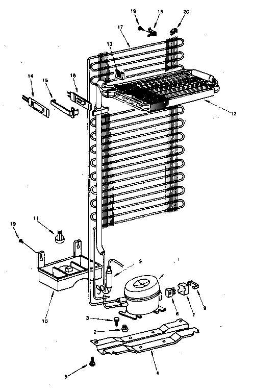 Cooling Unit Parts Diagram and Parts List for 5648680200  Kenmore Refrigerator