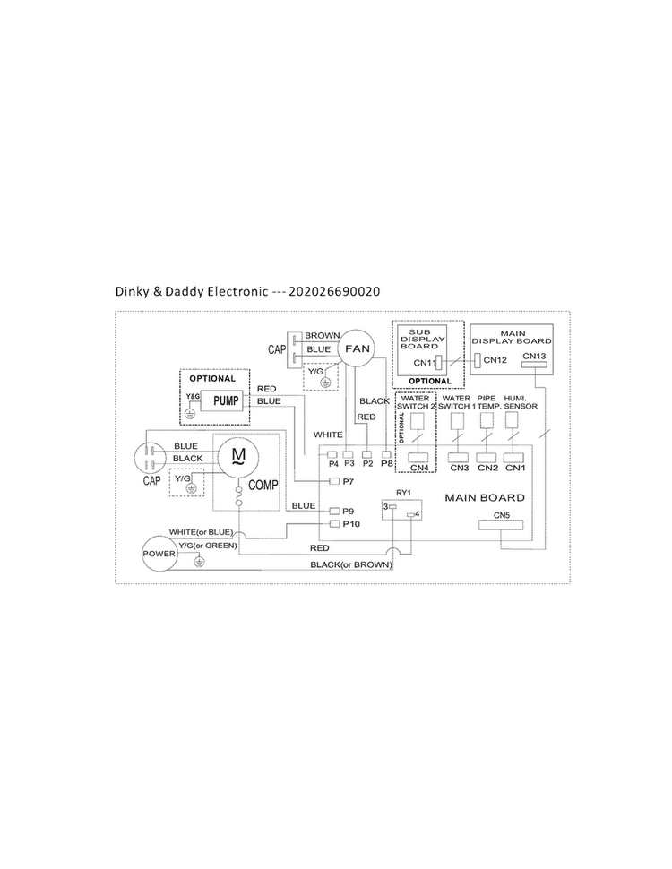 Wiring Diagram Diagram and Parts List for CAD504DUL12  Frigidaire Dehumidifier
