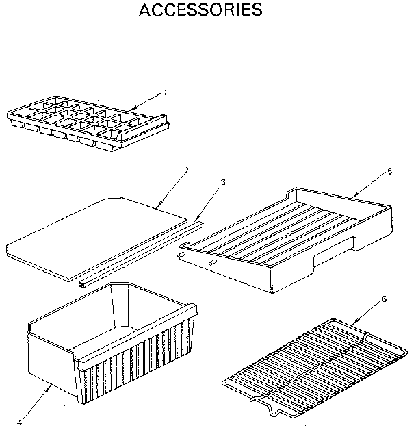 Accessory  Parts Diagram and Parts List for 5649600480  Kenmore Refrigerator