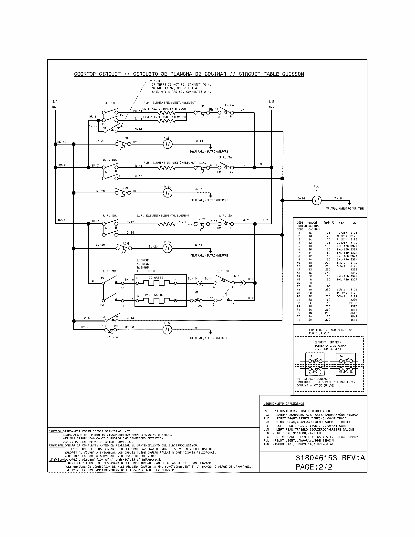 Wiring Diagram Diagram and Parts List for 79098053004  Kenmore Range