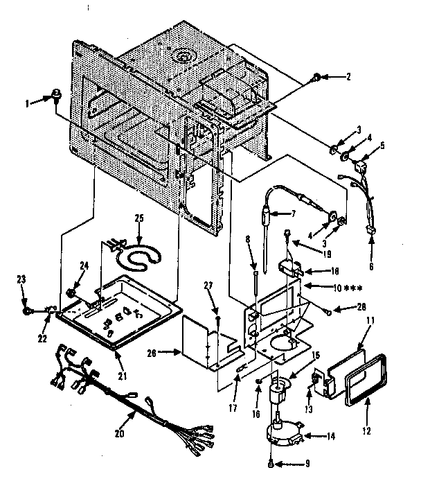 Cavity Parts-c Diagram and Parts List for 5648756181  Kenmore Microwave