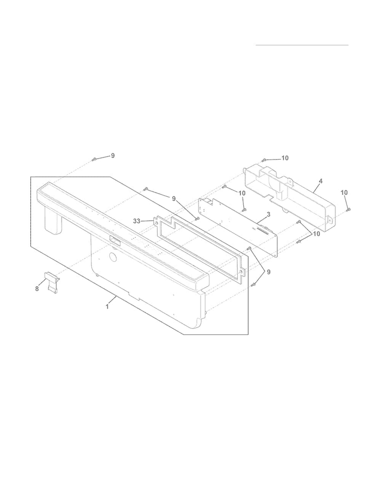 Control Panel Diagram and Parts List for FGHD2465NF1A  Frigidaire Dishwasher