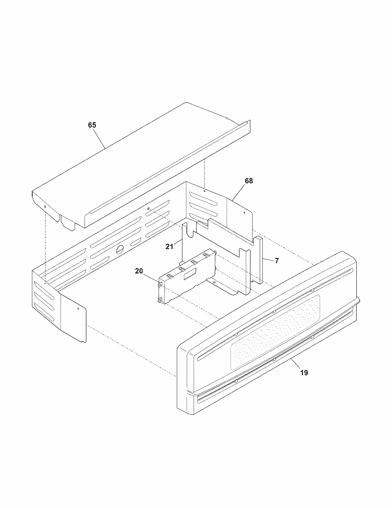 Control Panel Diagram and Parts List for 79040524400  Kenmore Wall Oven