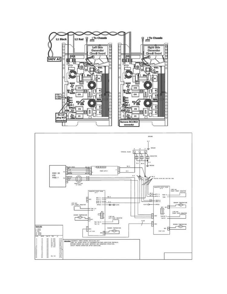 Wiring Diagram Diagram and Parts List for CGIS3065PFE  Frigidaire Range