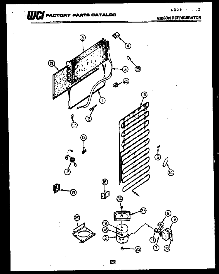 SYSTEM AND AUTOMATIC DEFROST PARTS Diagram and Parts List for RT17F9WT3B  Gibson Refrigerator