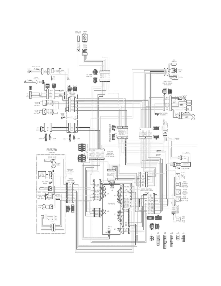 Wiring Schematic Diagram and Parts List for FFHB2740PE4  Frigidaire Refrigerator