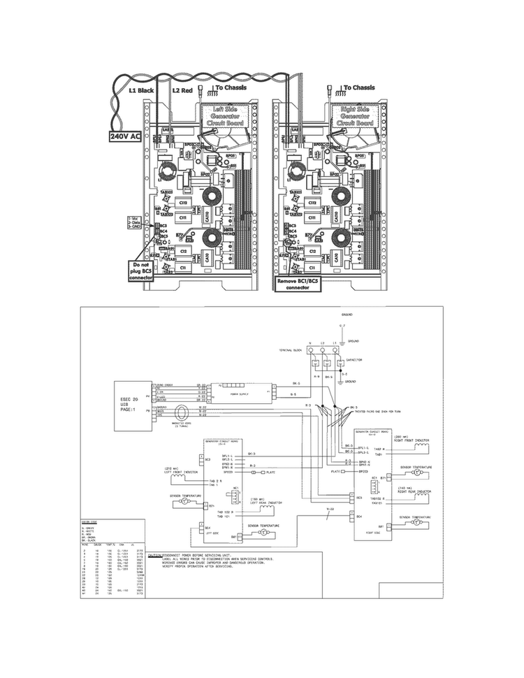 Wiring Diagram Diagram and Parts List for CGIS3065PFA  Frigidaire Range