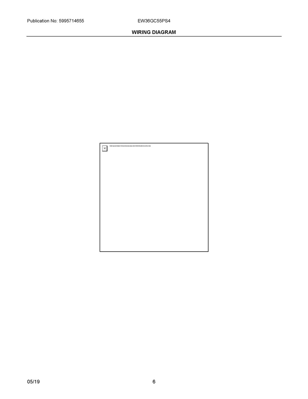Wiring Diagram Diagram and Parts List for EW36GC55PS4  Frigidaire Cooktop