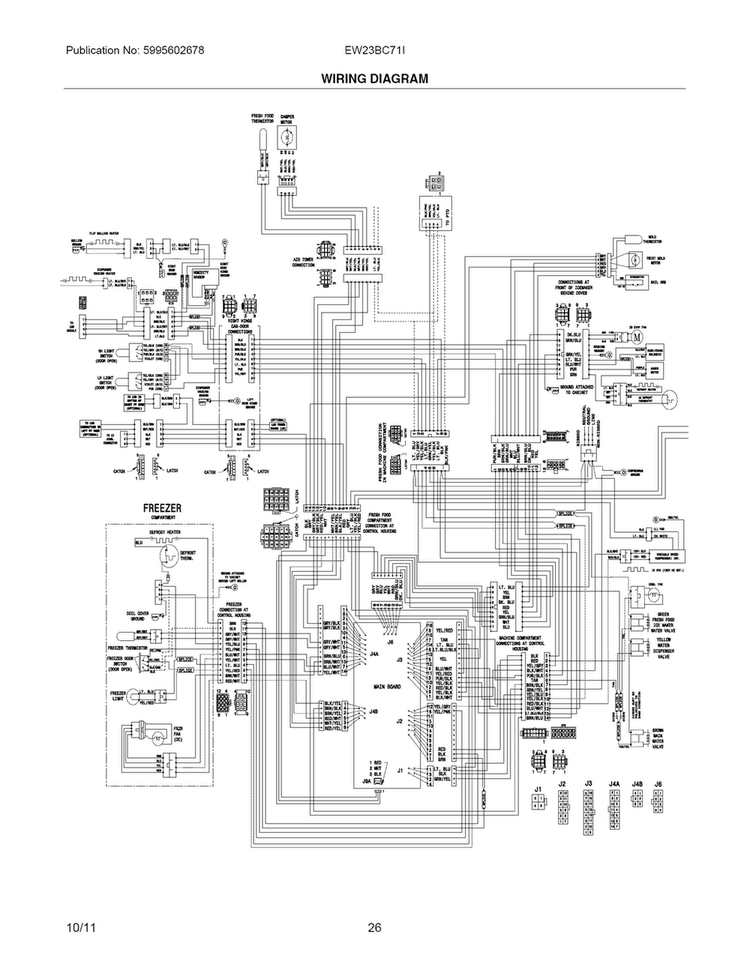 Wiring Diagram Diagram and Parts List for EW23BC71ISA  Electrolux Refrigerator