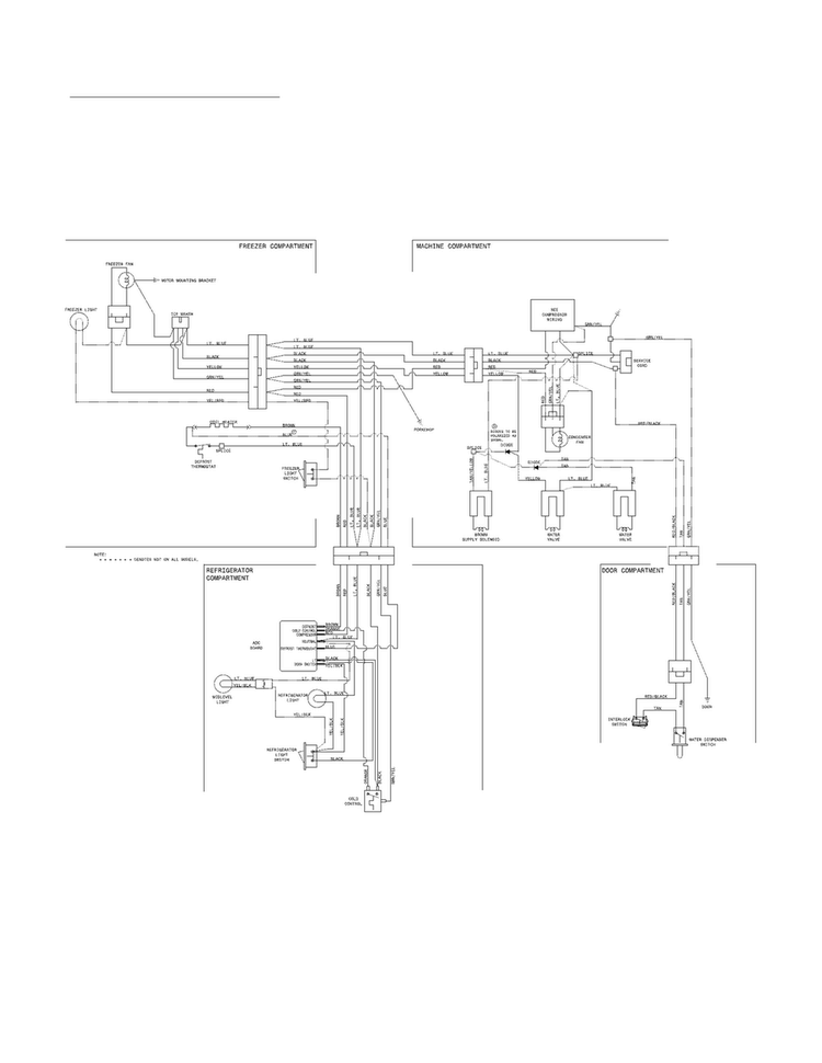 Wiring Diagram Diagram and Parts List for LGUI2149LP2  Frigidaire Refrigerator
