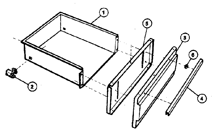 Drawer Diagram and Parts List for 30-3858-10 01 Tappan Range