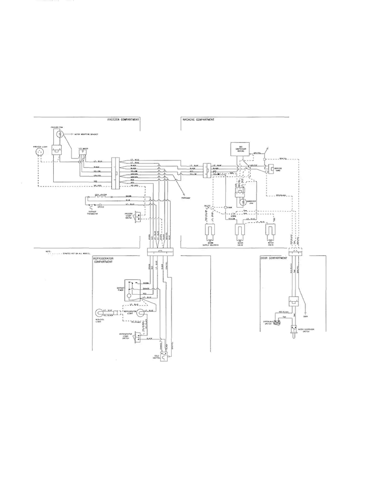 Wiring Diagram Diagram and Parts List for LGHT2137NF4  Frigidaire Refrigerator