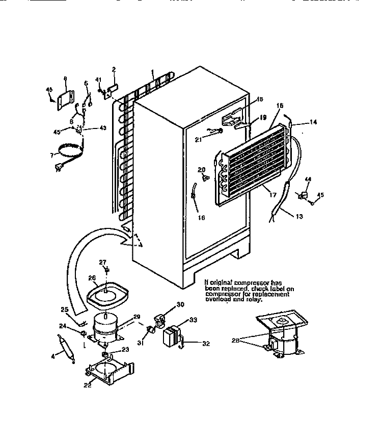 COOLING SYSTEM Diagram and Parts List for FPZ21TRL0  Frigidaire Refrigerator