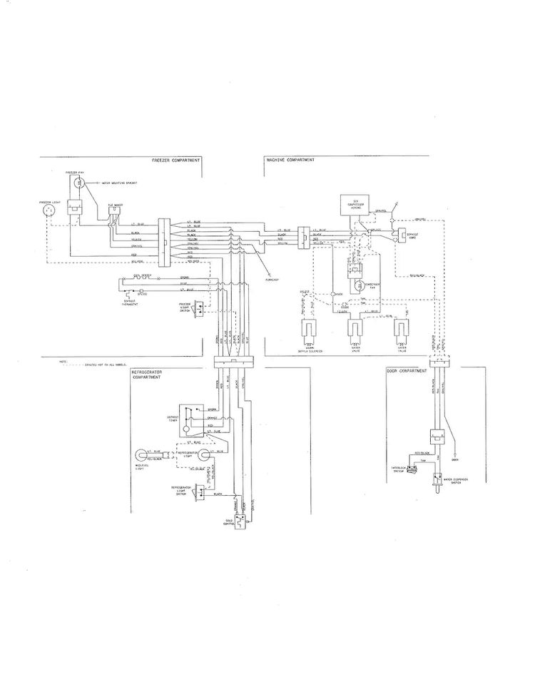 Wiring Diagram Diagram and Parts List for 25361554016  Kenmore Refrigerator