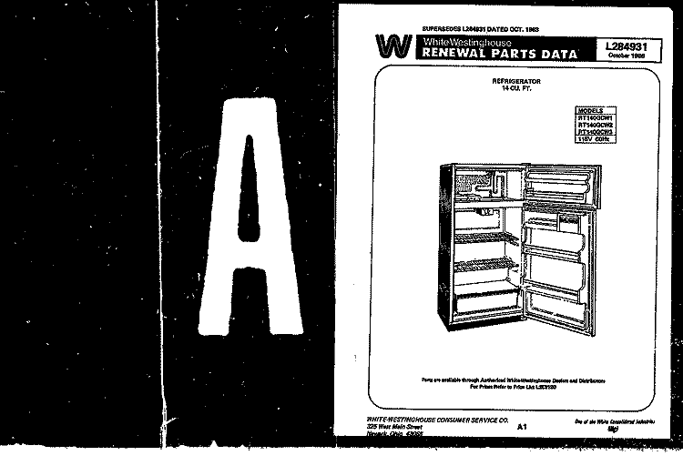 COVER Diagram and Parts List for AH094J2T2  Frigidaire Air Conditioner