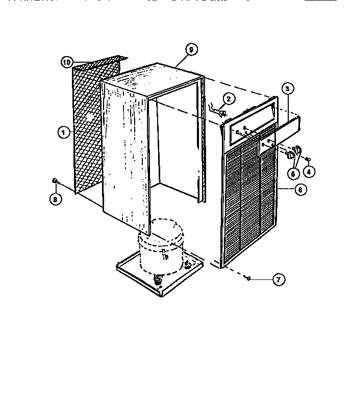Cabinet Parts Diagram and Parts List for MR50N1  Frigidaire Dehumidifier