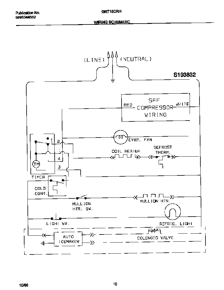 Wiring Schematic Diagram and Parts List for GRT16CRHZ6  Gibson Refrigerator