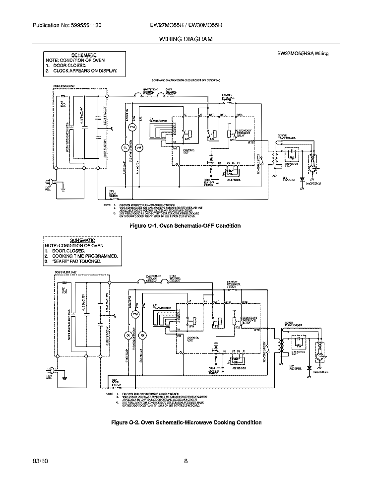 WIRING DIAGRAM Diagram and Parts List for EW27MO55HSA  Electrolux Microwave