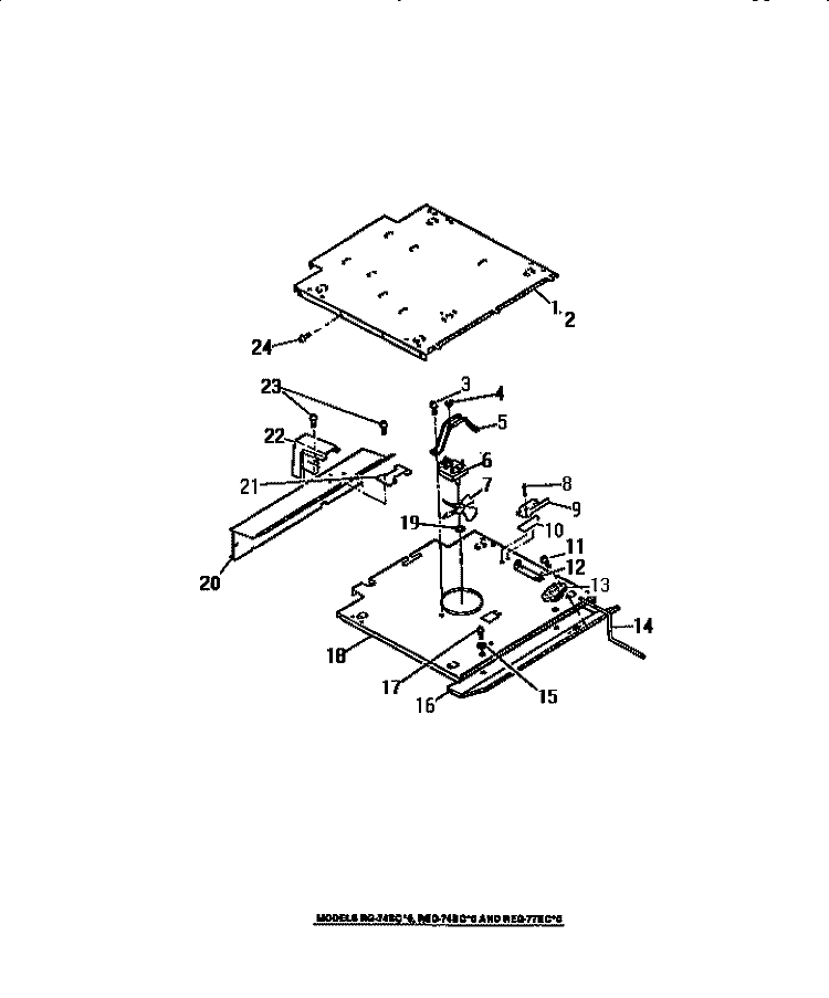 OVEN FAN, MOTOR, PANELS Diagram and Parts List for REG74BCB0  Frigidaire Wall Oven