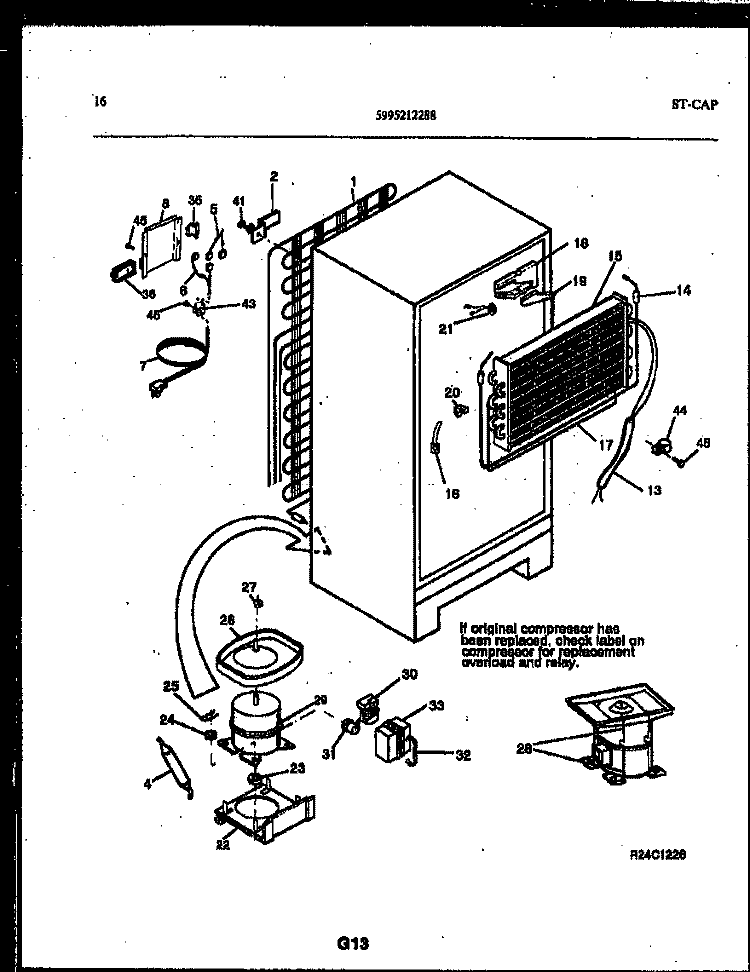 SYSTEM AND AUTOMATIC DEFROST PARTS Diagram and Parts List for 95-1991-00-00  Tappan Refrigerator